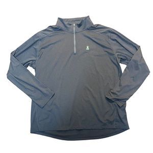 Chubbies Mens Long Sleeve Lightweight 1/4 Zip Pullover Jacket Gray Size XXL